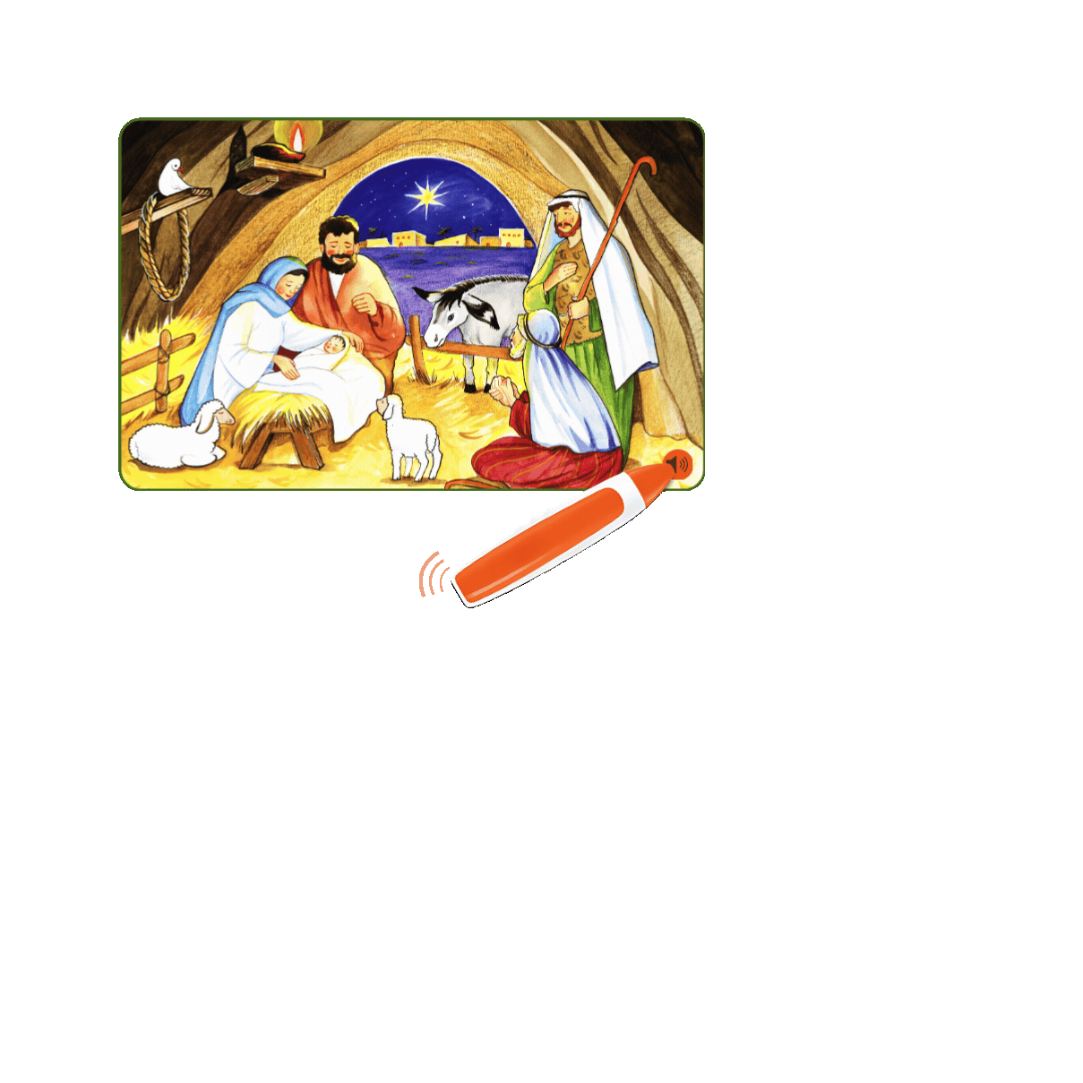 Anwendung des Audiostifts auf das Puzzle